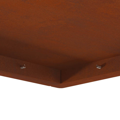 Fire Pit Rusty 60 x 60 x 30 cm Weathering Steel