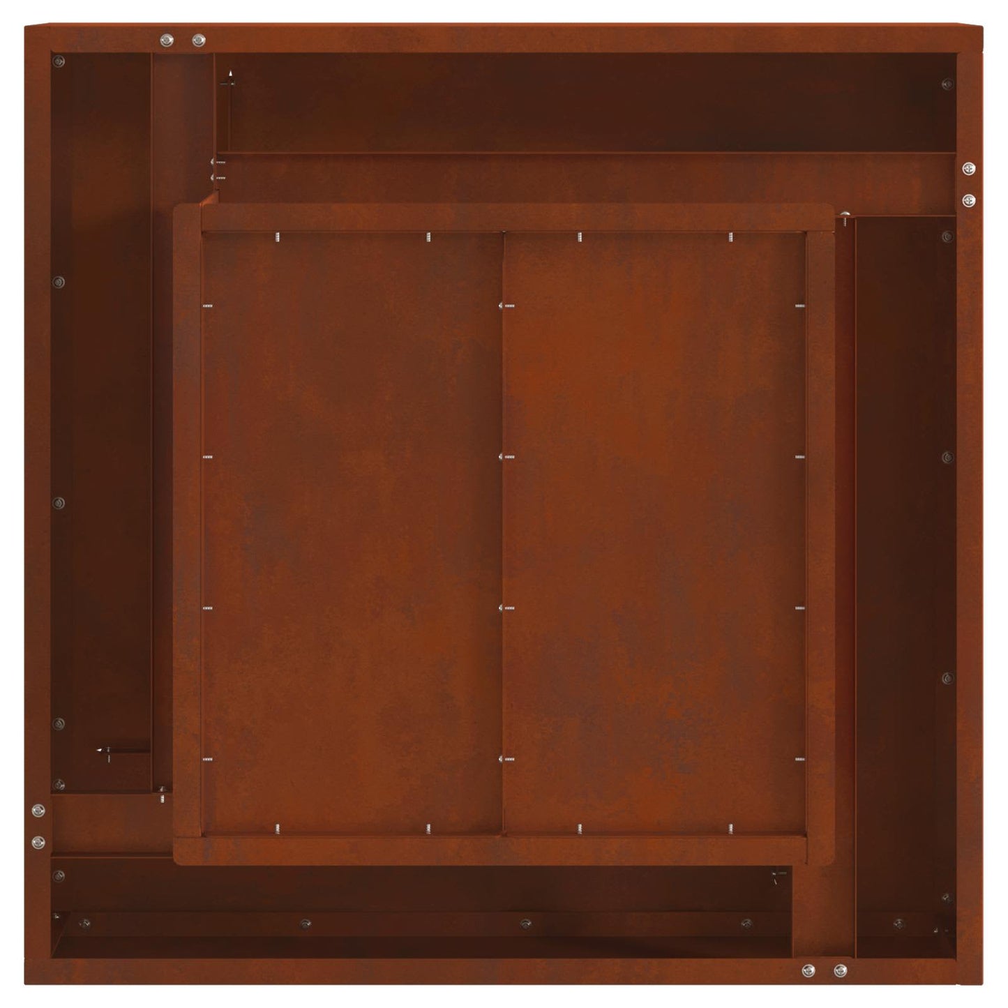 Fire Pit Rusty 60 x 60 x 30 cm Weathering Steel