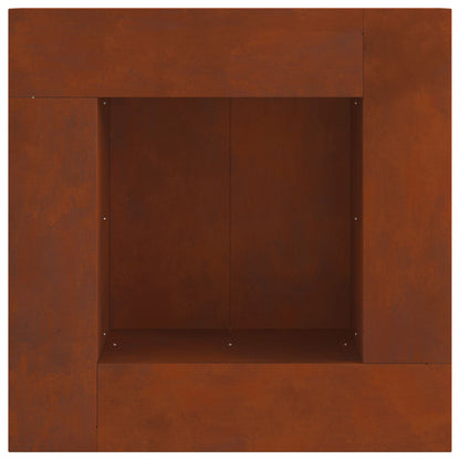 Fire Pit Rusty 60 x 60 x 30 cm Weathering Steel