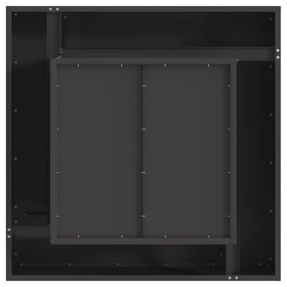 Fire Pit Black 80 x 80 x 40 cm Weathering Steel