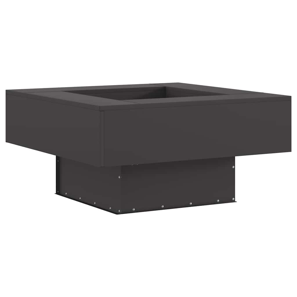 Fire Pit Black 80 x 80 x 40 cm Weathering Steel