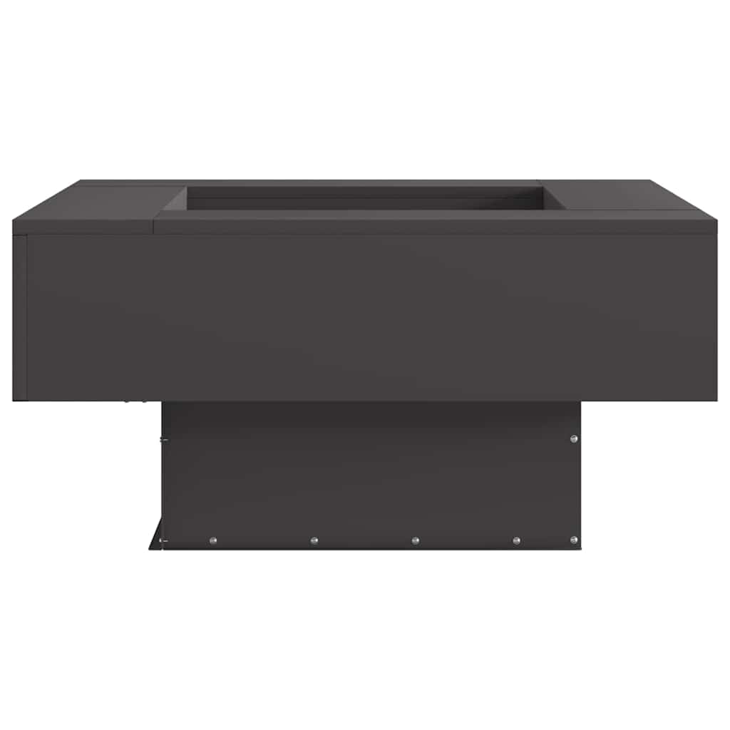 Fire Pit Black 80 x 80 x 40 cm Weathering Steel
