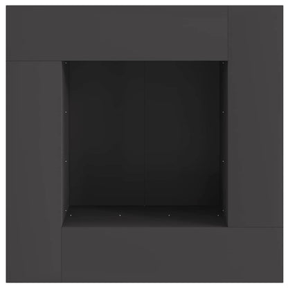 Fire Pit Black 80 x 80 x 40 cm Weathering Steel
