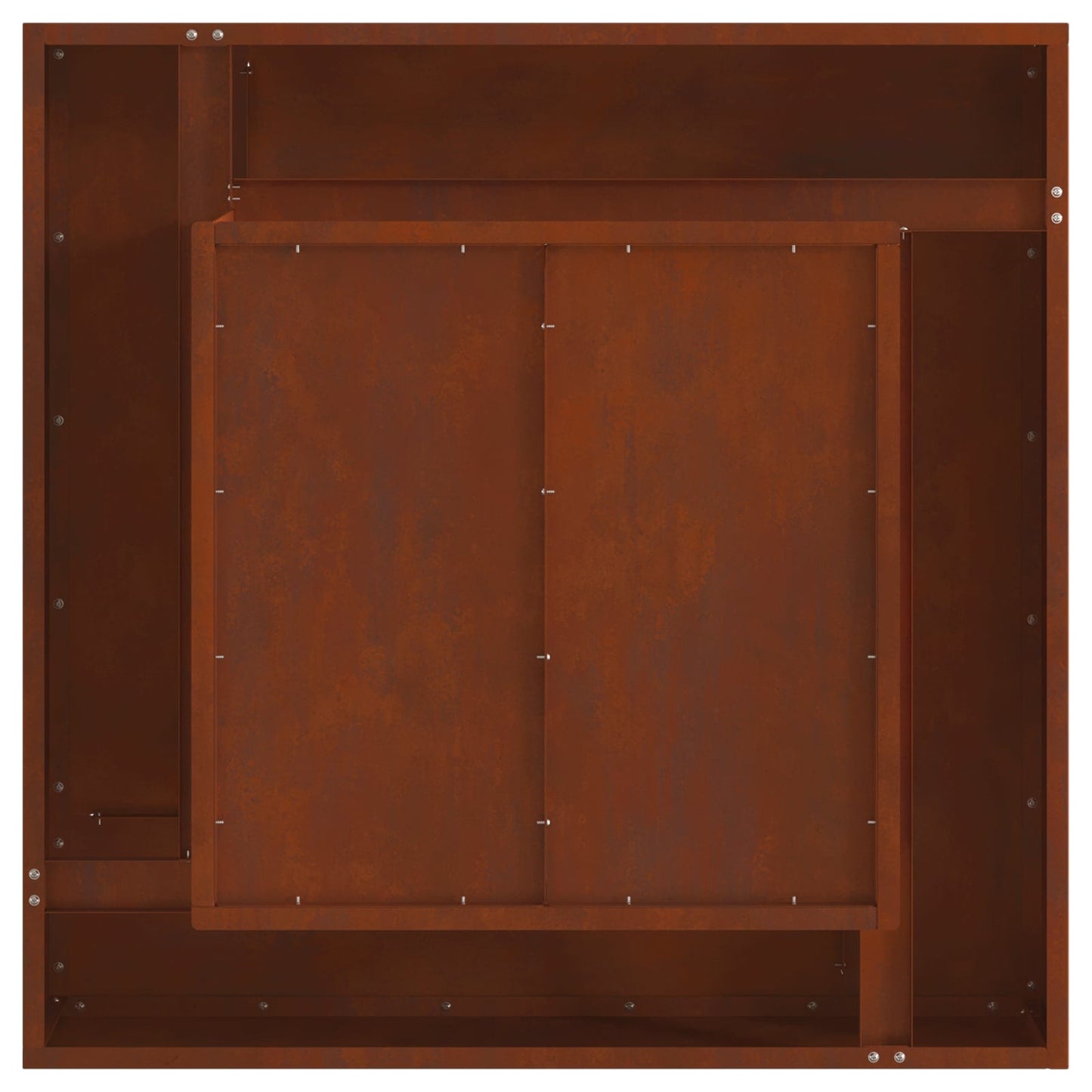 Fire Pit Rusty 80 x 80 x 40 cm Weathering Steel