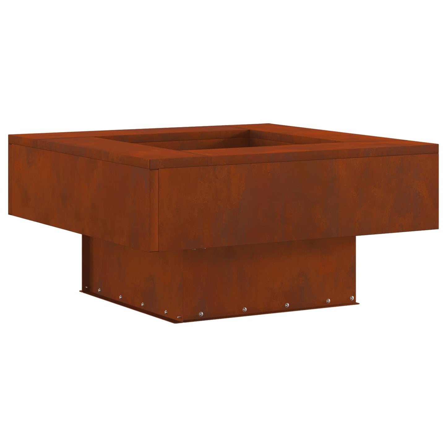 Fire Pit Rusty 80 x 80 x 40 cm Weathering Steel