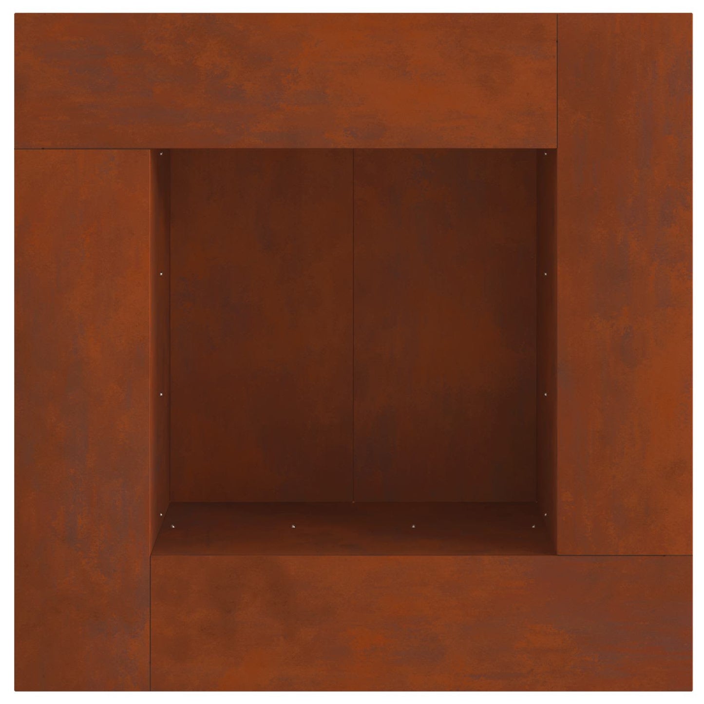 Fire Pit Rusty 80 x 80 x 40 cm Weathering Steel