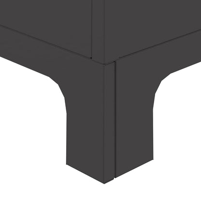 Fire Pit Black 50 x 50 x 70 cm Weathering Steel
