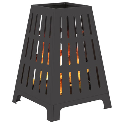 Fire Pit Black 50 x 50 x 70 cm Weathering Steel
