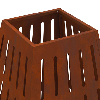Fire Pit Rusty 50 x 50 x 70 cm Weathering Steel