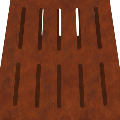 Fire Pit Rusty 50 x 50 x 70 cm Weathering Steel