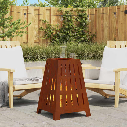 Fire Pit Rusty 50 x 50 x 70 cm Weathering Steel