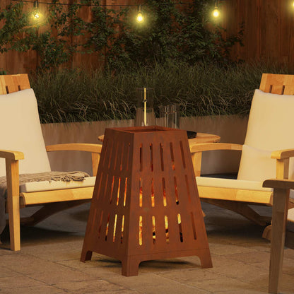 Fire Pit Rusty 50 x 50 x 70 cm Weathering Steel