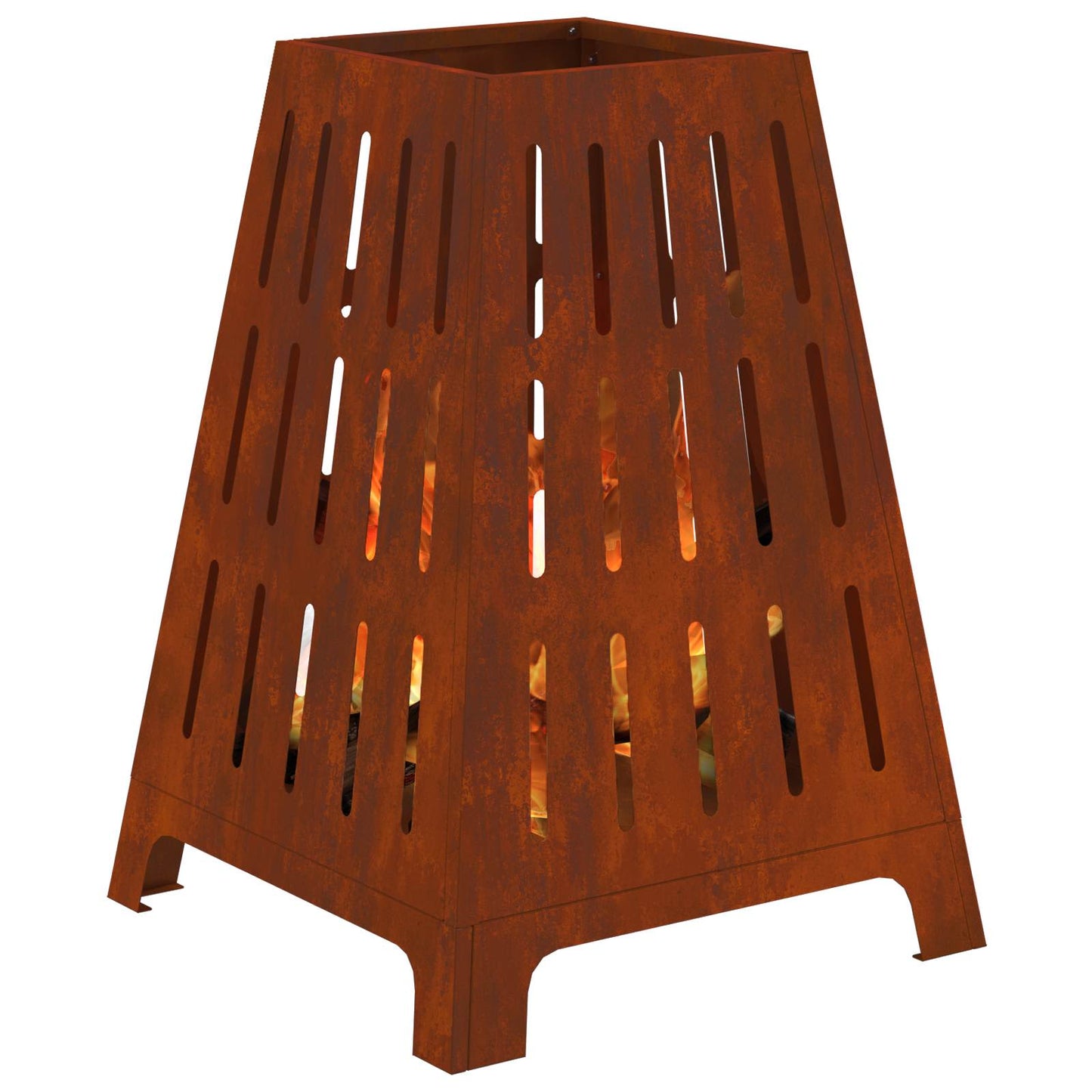 Fire Pit Rusty 50 x 50 x 70 cm Weathering Steel