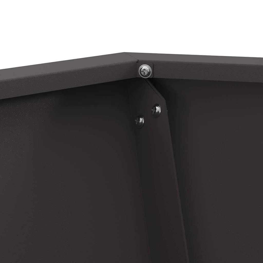Fire Pit Black 50 x 50 x 40 cm Weathering Steel