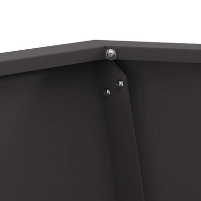 Fire Pit Black 50 x 50 x 40 cm Weathering Steel