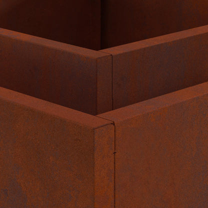 Fire Pit Rusty 60 x 60 x 30 cm Weathering Steel