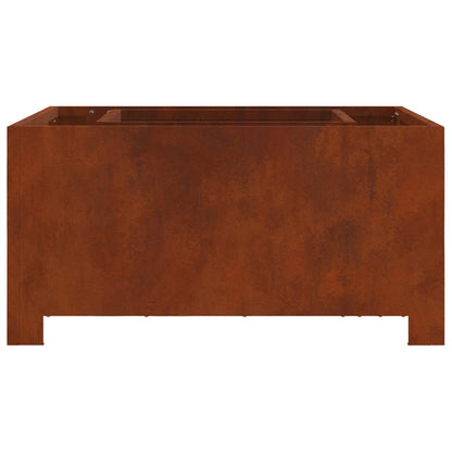 Fire Pit Rusty 60 x 60 x 30 cm Weathering Steel