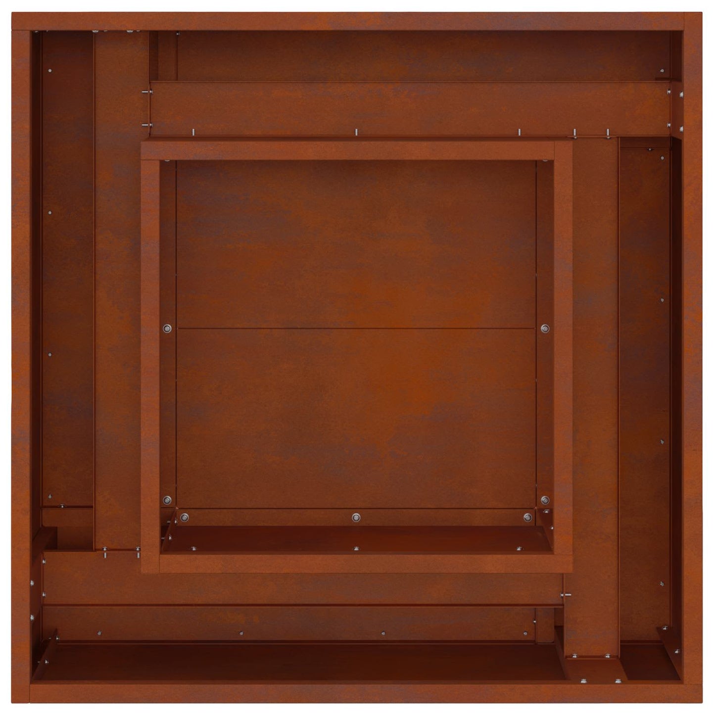 Fire Pit Rusty 60 x 60 x 30 cm Weathering Steel