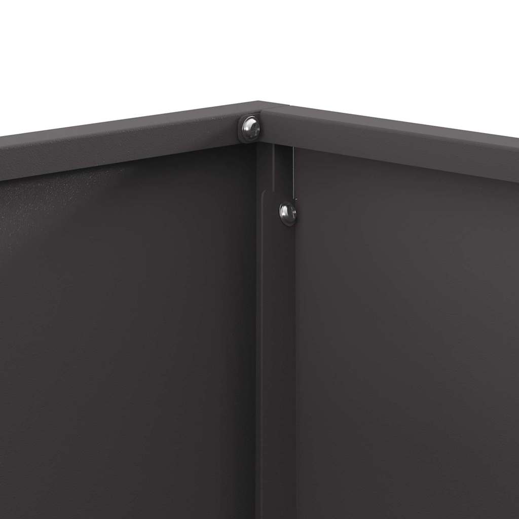 Fire Pit Black 60 x 60 x 30 cm Weathering Steel