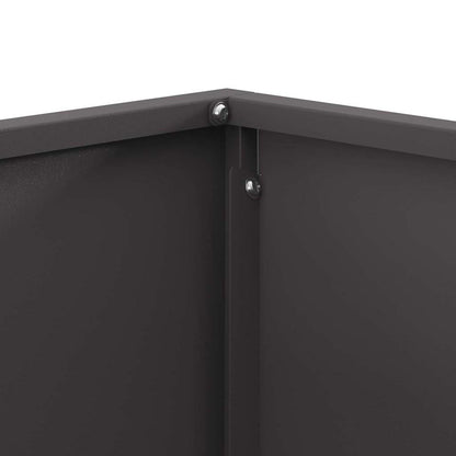 Fire Pit Black 60 x 60 x 30 cm Weathering Steel