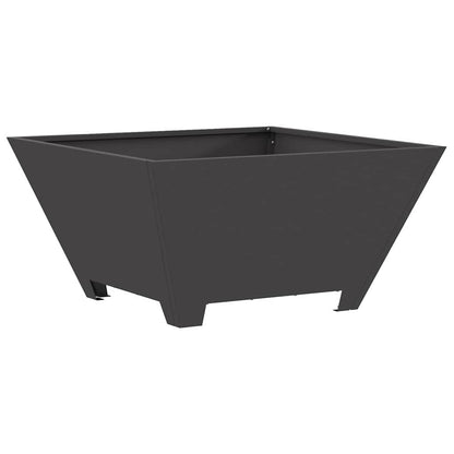 Fire Pit Black 60 x 60 x 30 cm Weathering Steel