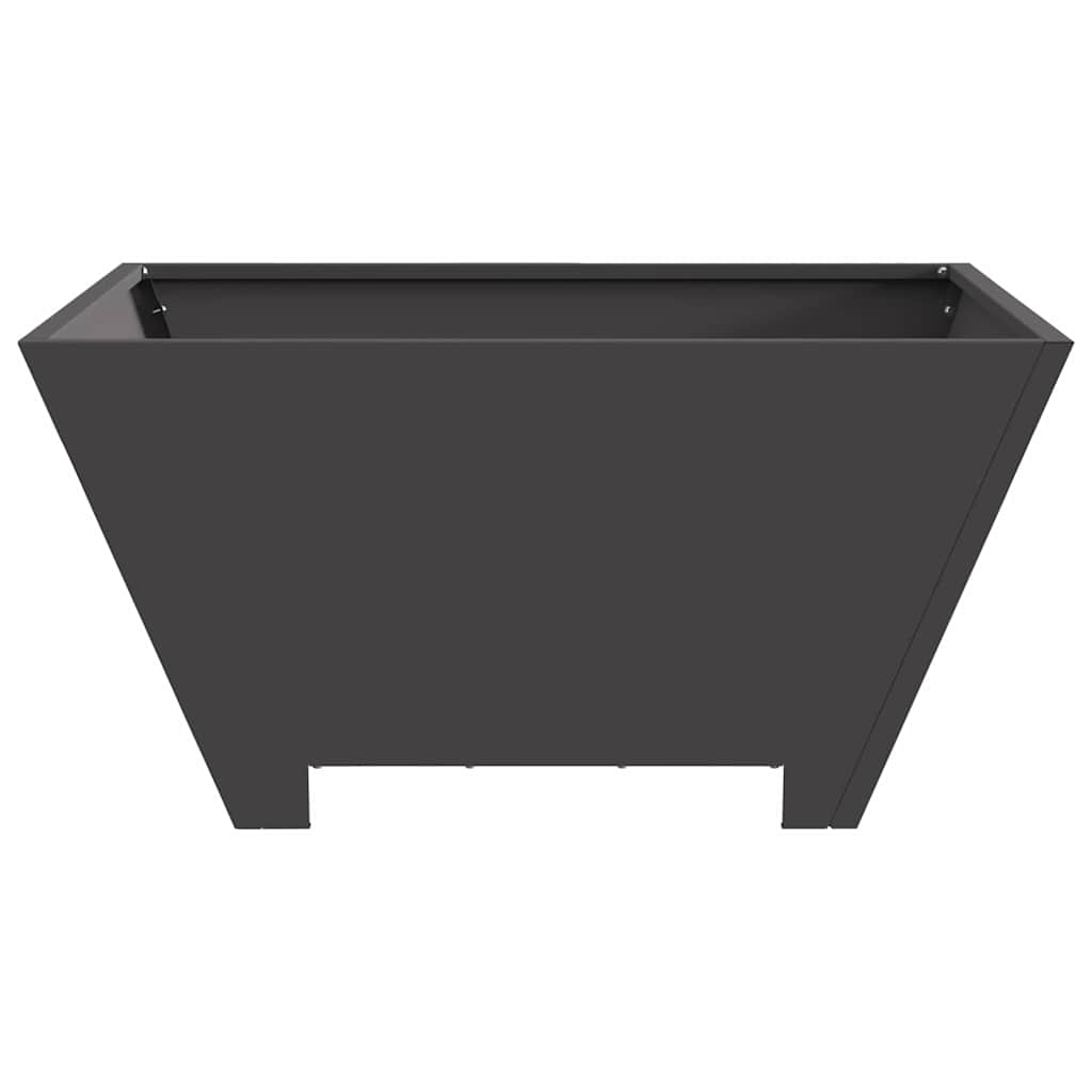 Fire Pit Black 60 x 60 x 30 cm Weathering Steel