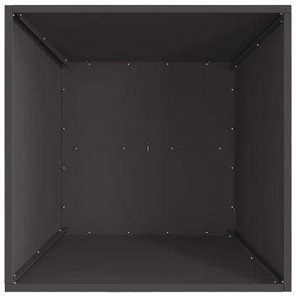 Fire Pit Black 60 x 60 x 30 cm Weathering Steel