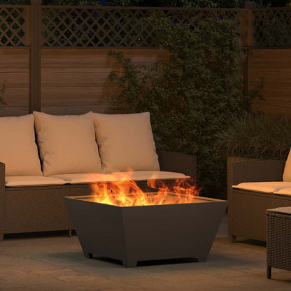 Fire Bowl Black 80 x 80 x 40 cm Weathering Steel