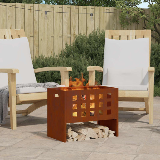 Fire Bowl Brown 50 x 30 x 40 cm Steel