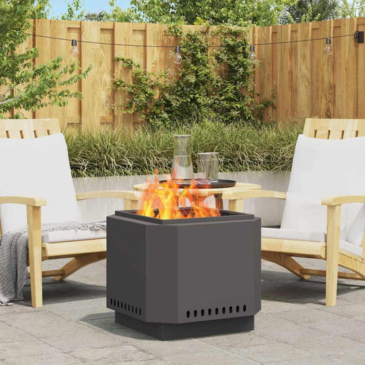 Smokeless Fire Bowl Black 58 x 58 x 51 cm Cold-rolled Steel