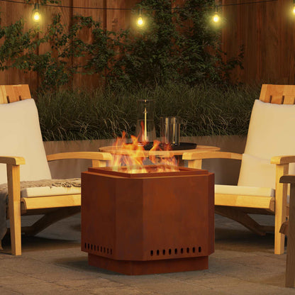 Smokeless Fire Pit Rusty 58 x 58 x 51 cm Weathering Steel