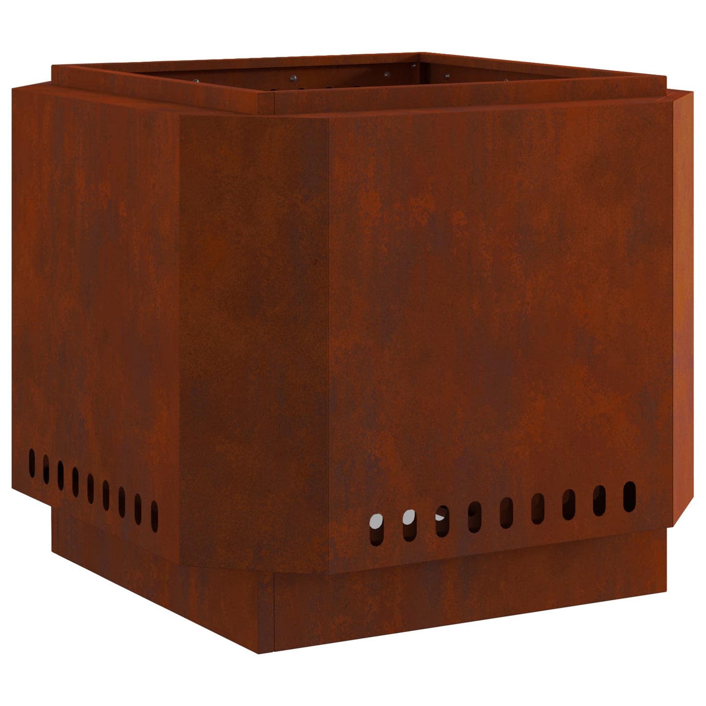 Smokeless Fire Pit Rusty 58 x 58 x 51 cm Weathering Steel