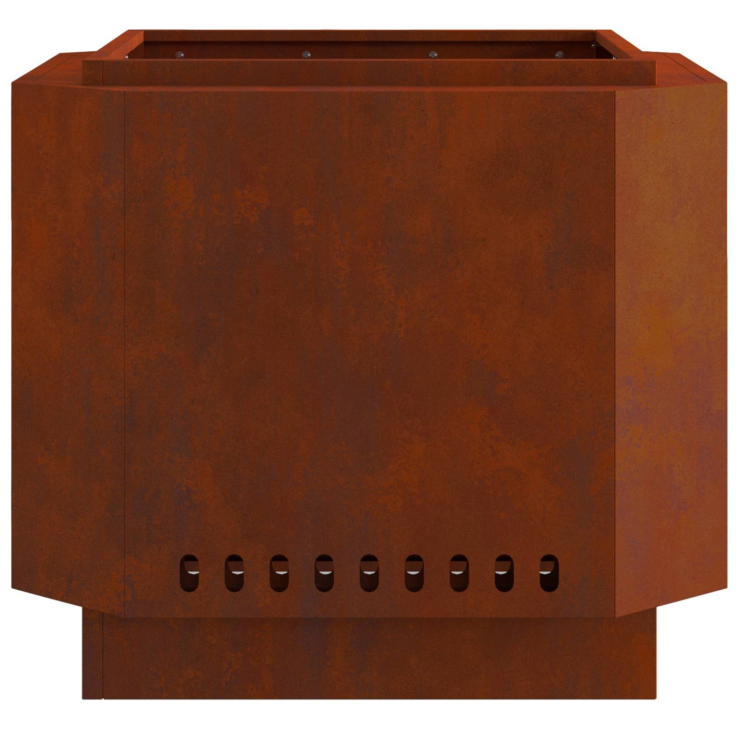 Smokeless Fire Pit Rusty 58 x 58 x 51 cm Weathering Steel