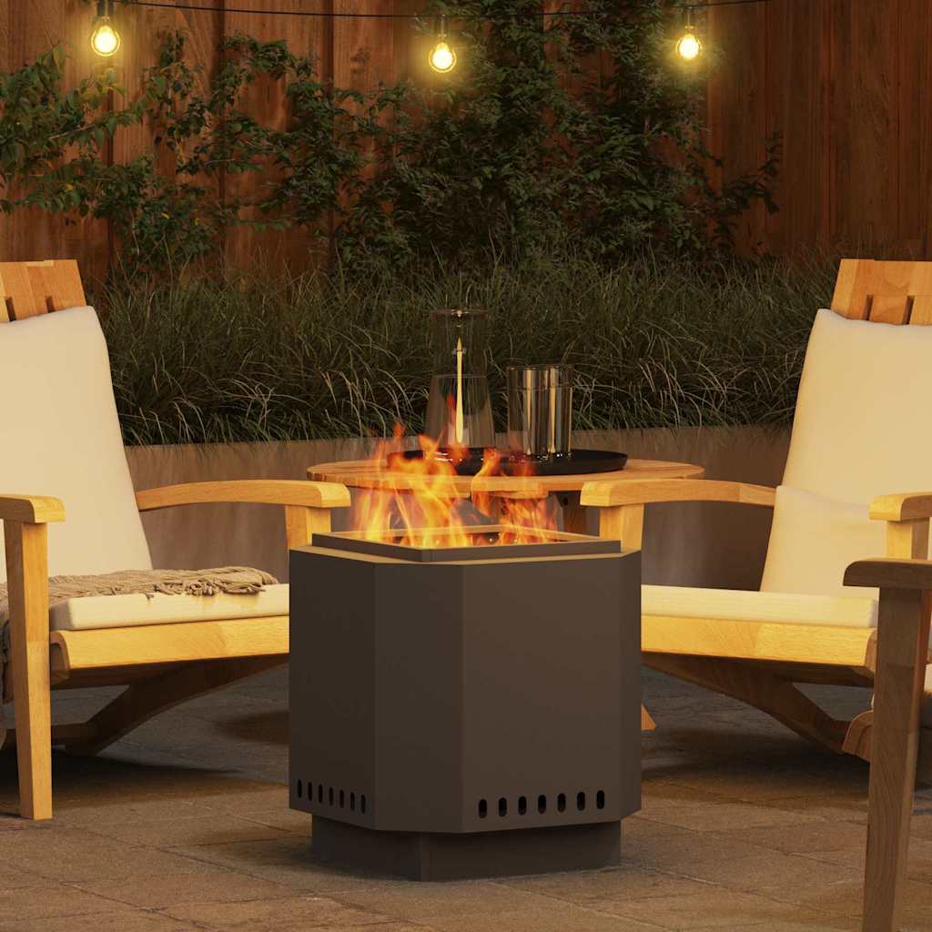 Smokeless Fire Pit Black 48 x 48 x 51 cm Weathering Steel