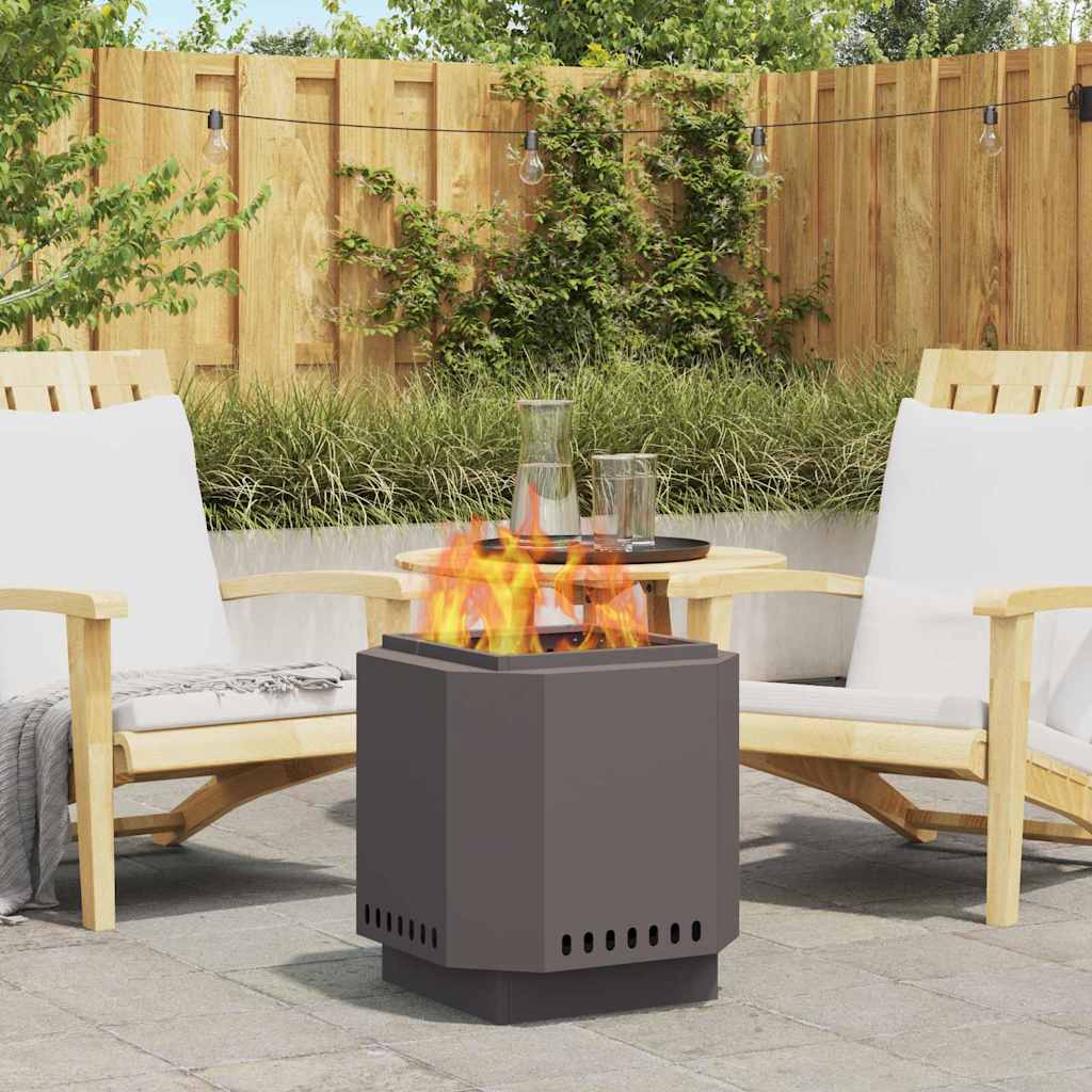 Smokeless Fire Pit Black 48 x 48 x 51 cm Weathering Steel