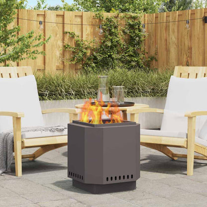 Smokeless Fire Pit Black 48 x 48 x 51 cm Weathering Steel