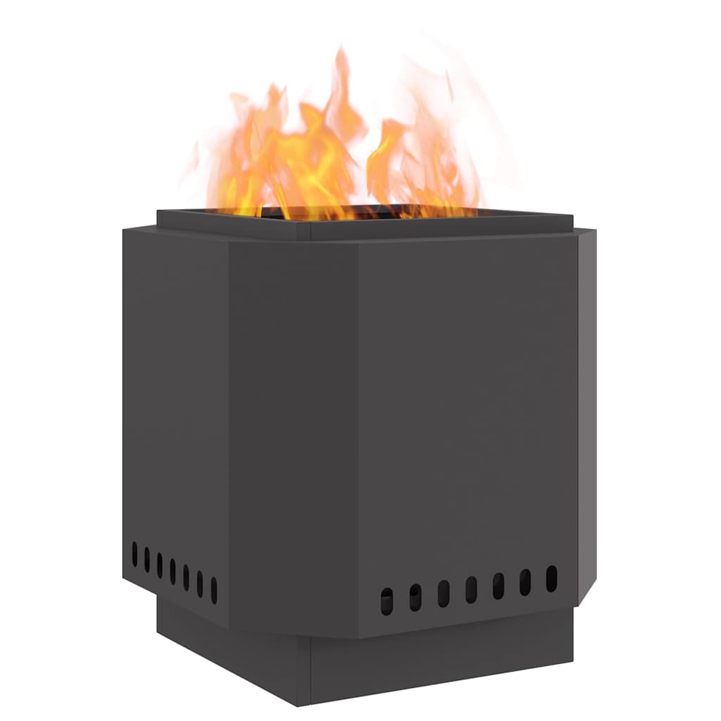 Smokeless Fire Pit Black 48 x 48 x 51 cm Weathering Steel