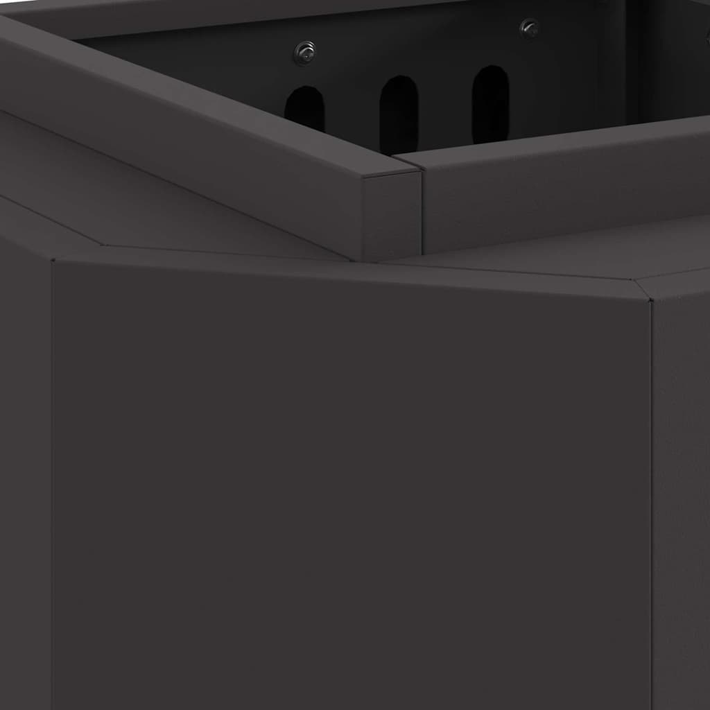 Smokeless Fire Pit Black 38 x 38 x 51 cm Weathering Steel