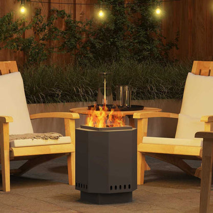 Smokeless Fire Pit Black 38 x 38 x 51 cm Weathering Steel