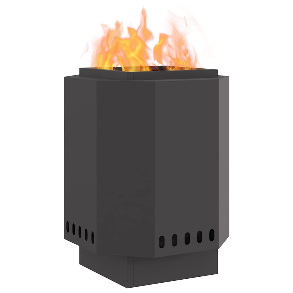 Smokeless Fire Pit Black 38 x 38 x 51 cm Weathering Steel