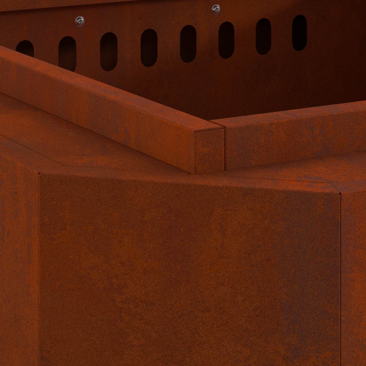 Smokeless Fire Pit Rusty 38 x 38 x 51 cm Weathering Steel