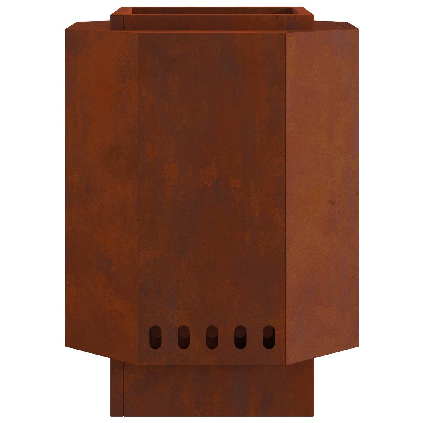 Smokeless Fire Pit Rusty 38 x 38 x 51 cm Weathering Steel