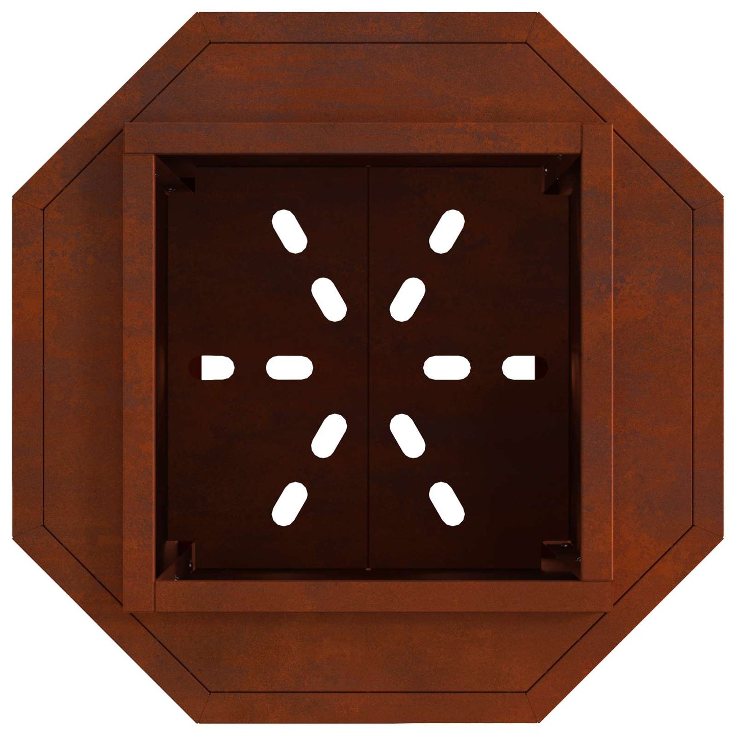 Smokeless Fire Pit Rusty 38 x 38 x 51 cm Weathering Steel
