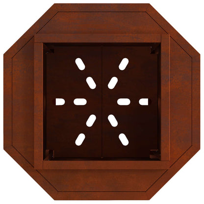 Smokeless Fire Pit Rusty 38 x 38 x 51 cm Weathering Steel