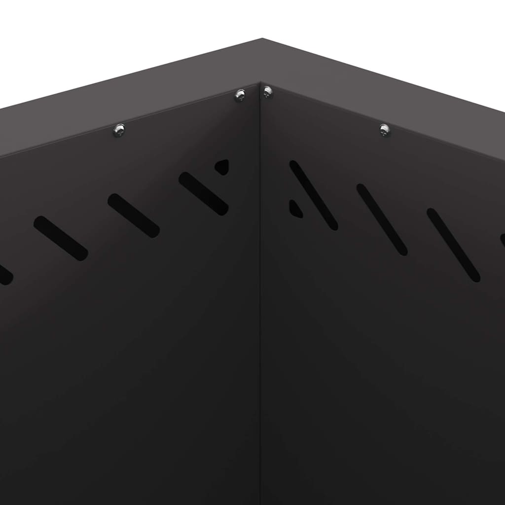 Smokeless Fire Pit Black 58 x 58 x 51 cm Weathering Steel