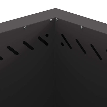 Smokeless Fire Pit Black 58 x 58 x 51 cm Weathering Steel
