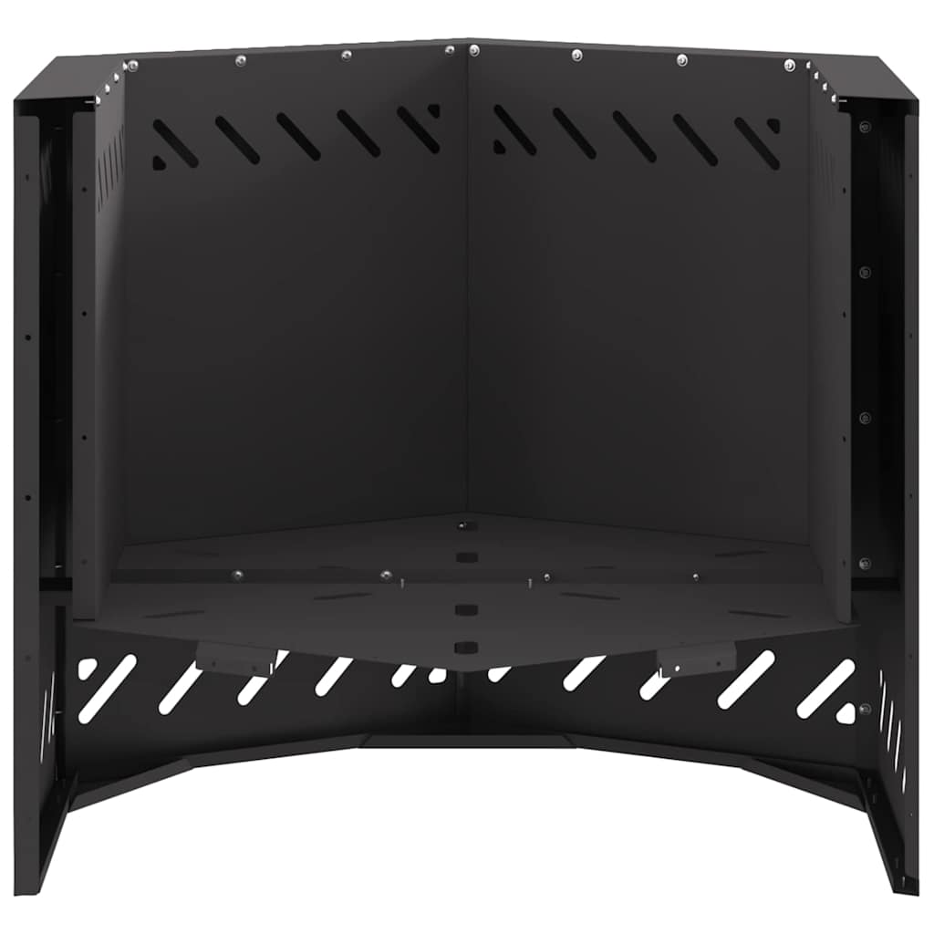 Smokeless Fire Pit Black 58 x 58 x 51 cm Weathering Steel