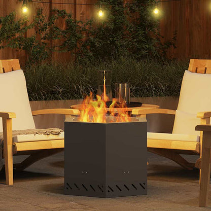 Smokeless Fire Pit Black 58 x 58 x 51 cm Weathering Steel