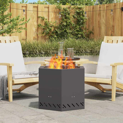 Smokeless Fire Pit Black 58 x 58 x 51 cm Weathering Steel