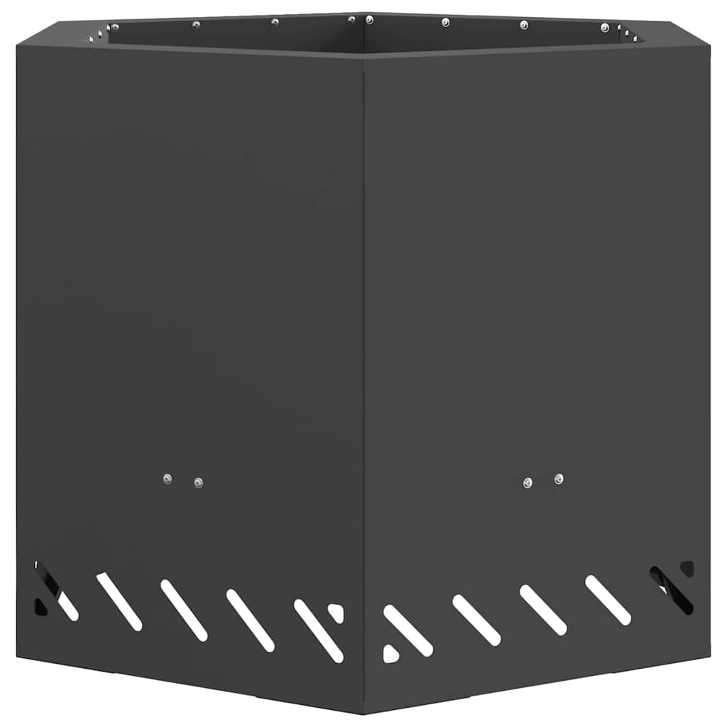 Smokeless Fire Pit Black 58 x 58 x 51 cm Weathering Steel